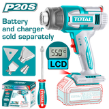 Cordless heat gun digital control 20V 30-550℃  TBLI2003