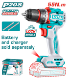 Compact Brushless Cordless Drill 13mm 55N.m TDLI205581