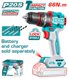 Compact Brushless Cordless Impact Drill 66N.m Bare Unit TIDLI206681