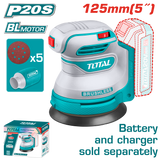 Lithium-Ion Random Orbit Sander 20V 125mm TROSLI2002